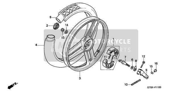 Honda PK50 2000 Ruota posteriore per un 2000 Honda PK50